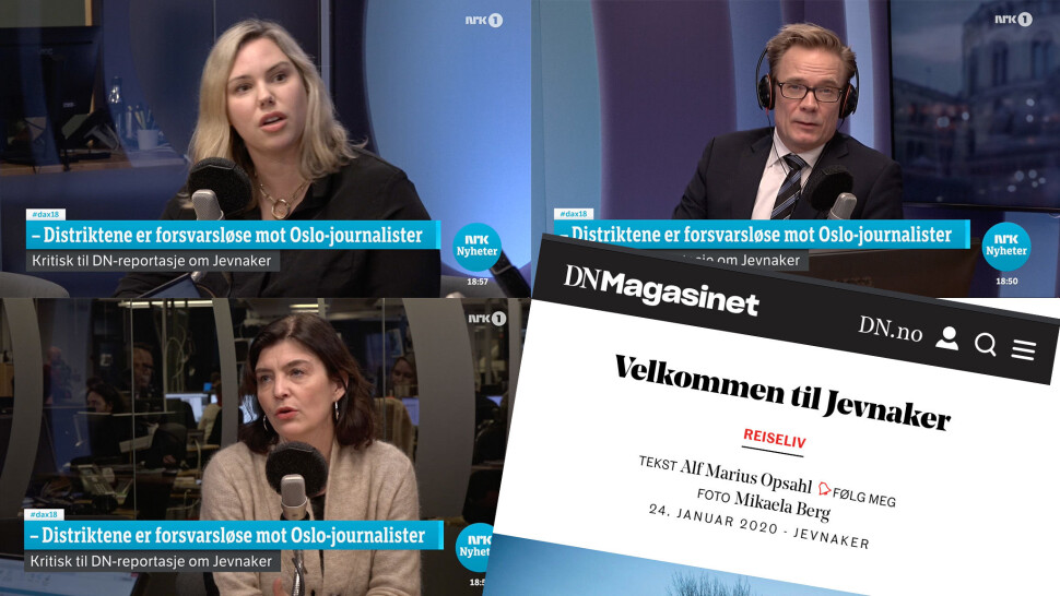 Trioen som møttes i Dagsnytt 18: DN-redaktør Live Fedog Thorsen, programleder Espen Aas og Kjersti Løken Stavrum. Trioen som møttes i Dagsnytt 18: DN-redaktør Live Fedog Thorsen, programleder Espen Aas og Kjersti Løken Stavrum.