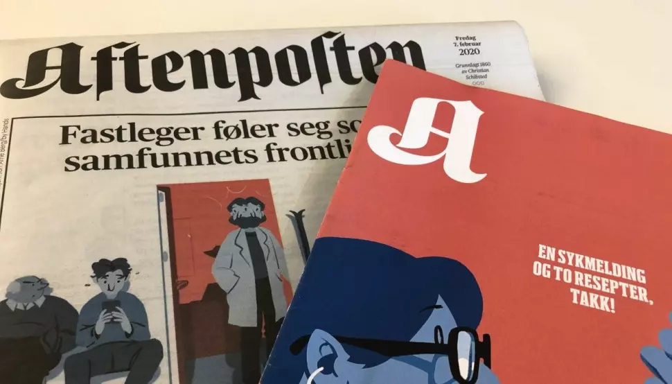 Aftenposten og A-magasinet fredag 7. februar. Foto: Nils Martin Silvola
