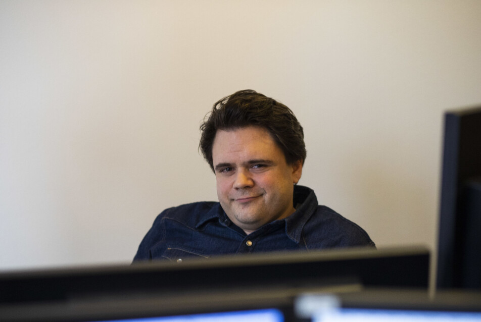 Jari Bakken, redaksjonell utvikler i VG og Faktisk.no, her i Faktisk-redaksjonen Jari Bakken, redaksjonell utvikler i VG og Faktisk.no, her i Faktisk-redaksjonen