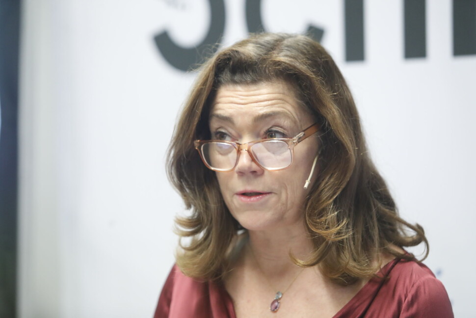 Kristin Skogen Lund, administrerende direktør i Schibsted, presenter konsernets resultat for fjerde kvartal 2019. Kristin Skogen Lund, administrerende direktør i Schibsted, presenter konsernets resultat for fjerde kvartal 2019.