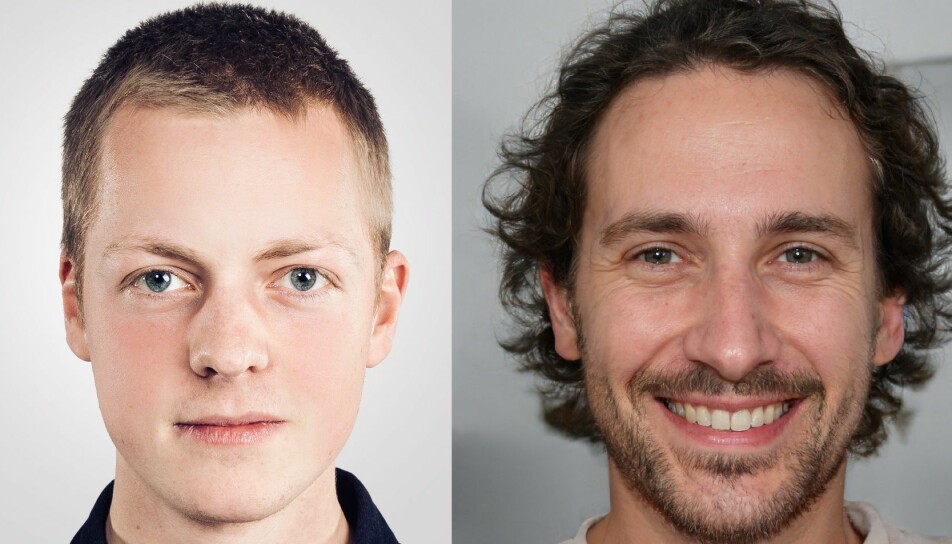 Ett av disse ansiktene tilhører NRK Betas Ståle Grut. Det andre er datagenerert.