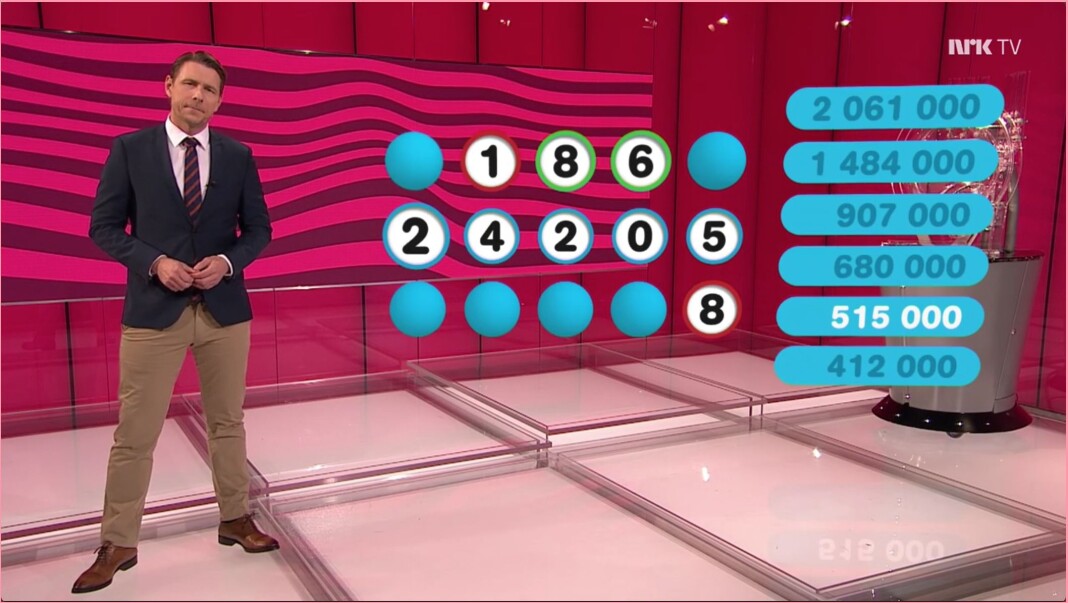 Reidar Buskenes ledet Lotto-trekningen på NRK på lørdag 15. februar. Reidar Buskenes ledet Lotto-trekningen på NRK på lørdag 15. februar.