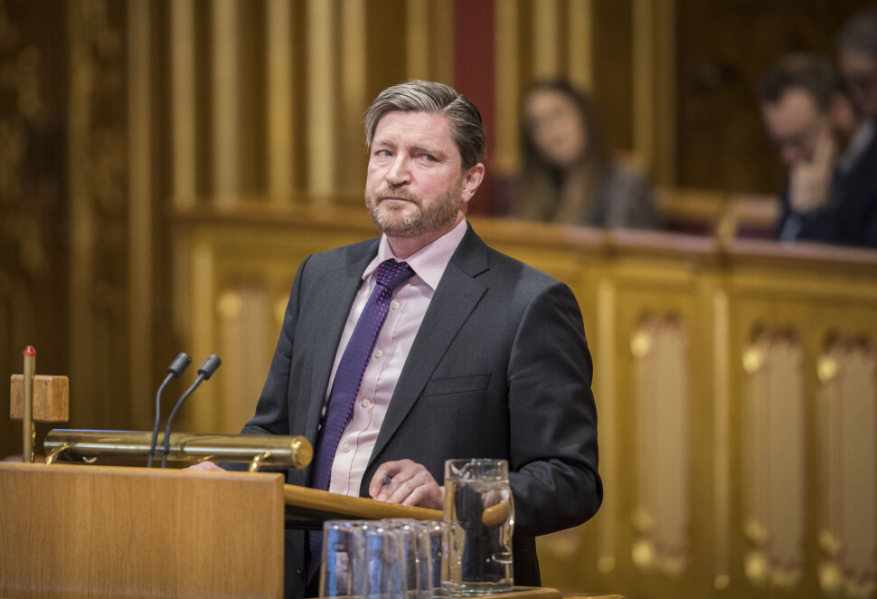 Christian Tybring-Gjedde varslet boikott av tre DN-journalister fra Stortingets talerstol tirsdag. Bildet er fra en spørretime i januar. Christian Tybring-Gjedde varslet boikott av tre DN-journalister fra Stortingets talerstol tirsdag. Bildet er fra en spørretime i januar.