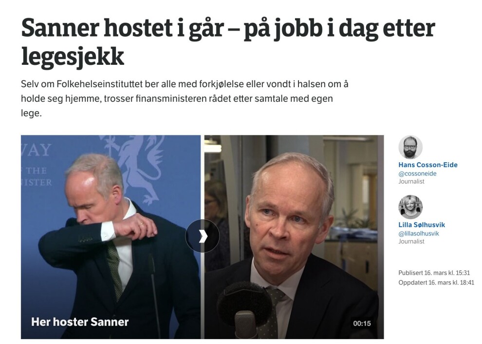 Disse overskriftene hadde du aldri trodd du skulle lage for få uker siden