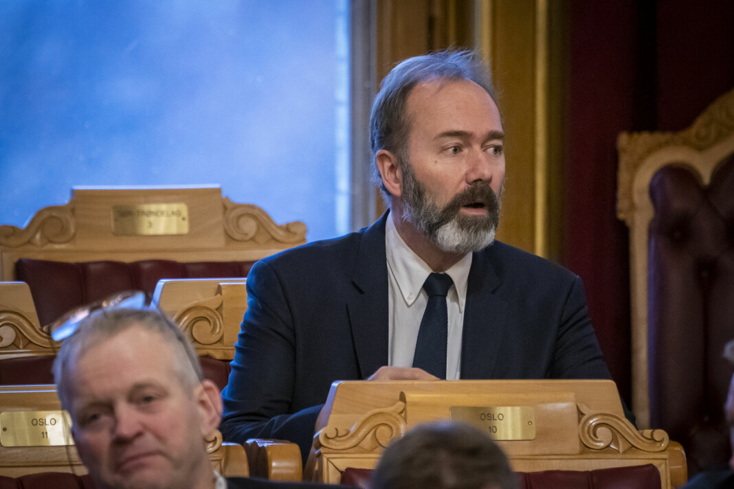 Oslo 20191113. 
Trond Giske (Ap) under den ordinære spørretimen i Stortinget.