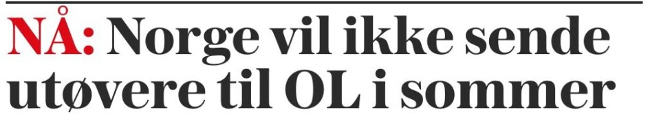 Disse overskriftene hadde du aldri trodd du skulle lage for få uker siden