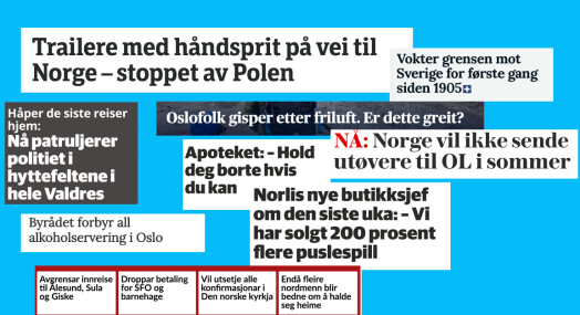 Disse overskriftene hadde du aldri trodd du skulle lage for få uker siden Disse overskriftene hadde du aldri trodd du skulle lage for få uker siden