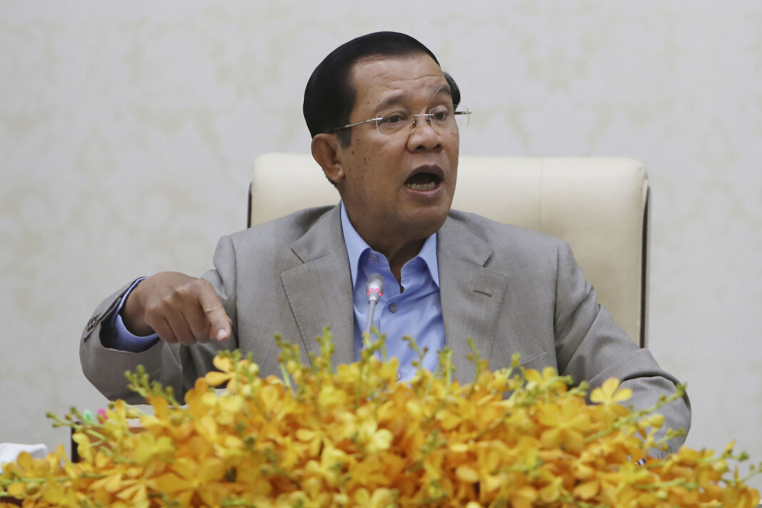 Myndighetene mener journalisten Sovann Rithy gjorde et selektivt utvalg av det som var en spøkefull bemerkning fra statsminister Hun Sen (bildet). Myndighetene mener journalisten Sovann Rithy gjorde et selektivt utvalg av det som var en spøkefull bemerkning fra statsminister Hun Sen (bildet).