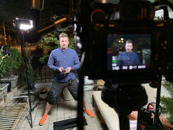 Lars Os har rapportert fra USA direkte på NRK TV nesten hver dag de siste tre ukene.