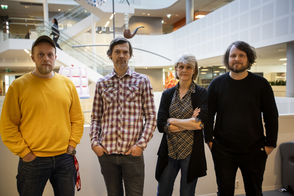 Torgeir Krokfjord, John Rasmussen, Siri Gedde-Dahl og Bernt Jakob Oksnes i Dagbladet har stått bak avsløringen «Glidens pris». Torgeir Krokfjord, John Rasmussen, Siri Gedde-Dahl og Bernt Jakob Oksnes i Dagbladet har stått bak avsløringen «Glidens pris».