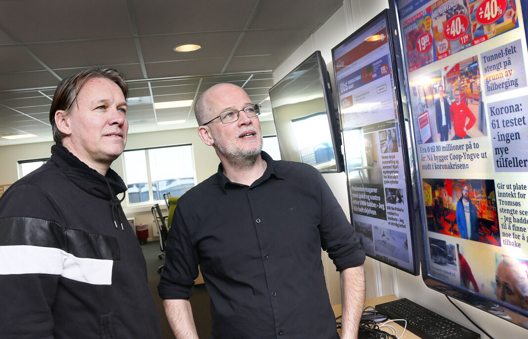 Ansvarlig redaktør Stig Jakobsen og journalist Rune Ytreberg i iTromsø lanserer nordnorsk samarbeidssatsing denne uka. Ansvarlig redaktør Stig Jakobsen og journalist Rune Ytreberg i iTromsø lanserer nordnorsk samarbeidssatsing denne uka.