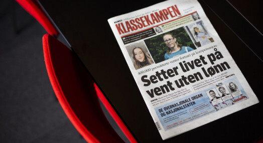 Kun kvinner på torsdagens Klassekampen-forside Kun kvinner på torsdagens Klassekampen-forside