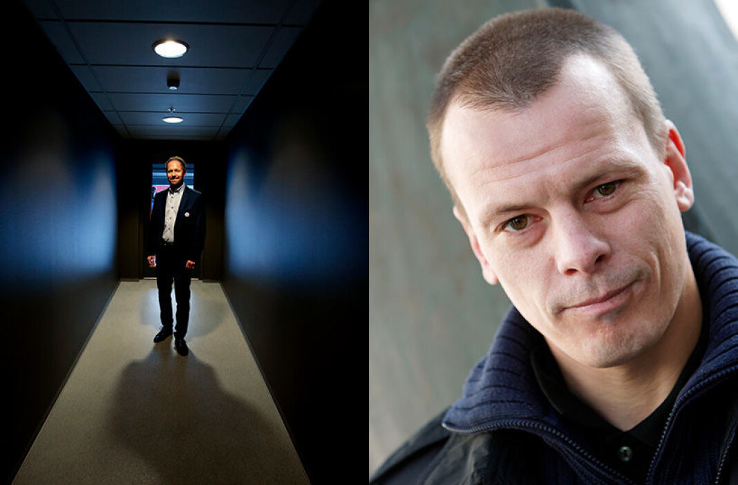 Josimar-redaktør Håvard Melnæs (til høyre) lot generalsekretær Pål Bjerketvedt i Norges Fotballforbund få være en anonym kilde. Det var en tabbe. Josimar-redaktør Håvard Melnæs (til høyre) lot generalsekretær Pål Bjerketvedt i Norges Fotballforbund få være en anonym kilde. Det var en tabbe.