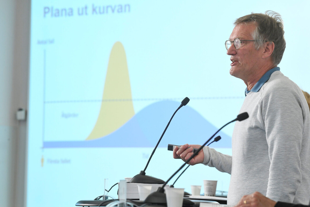 Svenskene kutter ned på antall pressekonferanser med Fredrik Sandberg og Folkhälsmyndigheten. Svenskene kutter ned på antall pressekonferanser med Fredrik Sandberg og Folkhälsmyndigheten.