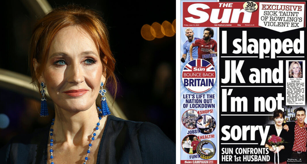 JK Rowling, mest kjent som forfatter av Harry Potter-bøkene, avslørte tidligere denne uken at hun ble utsatt for vold i sitt første ekteskap. JK Rowling, mest kjent som forfatter av Harry Potter-bøkene, avslørte tidligere denne uken at hun ble utsatt for vold i sitt første ekteskap.