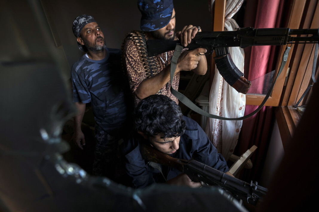 Militsgruppen Shelba i Libya fotografert i 2019. Militsgruppen Shelba i Libya fotografert i 2019.