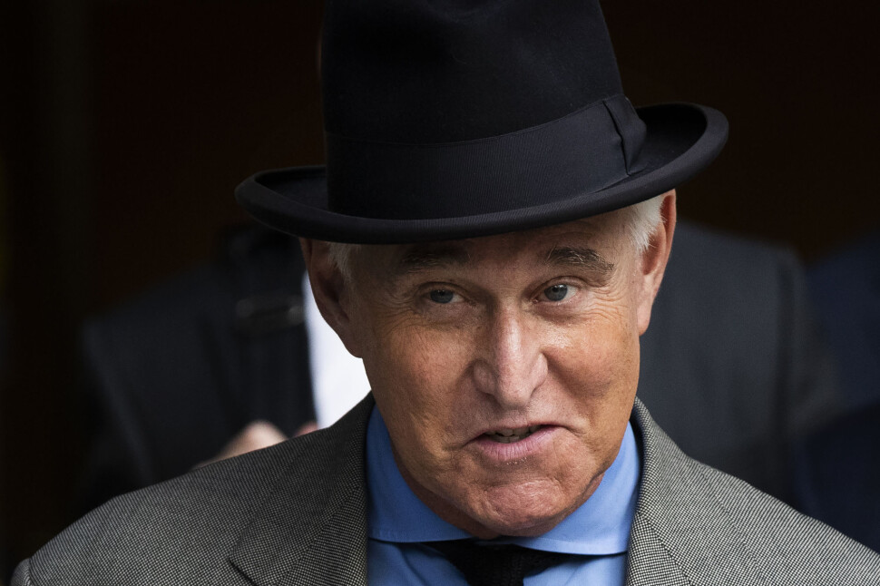 Roger Stone, her fotografert i november i fjor, er dømt til fengsel for mened og påvirkning av vitner. Roger Stone, her fotografert i november i fjor, er dømt til fengsel for mened og påvirkning av vitner.