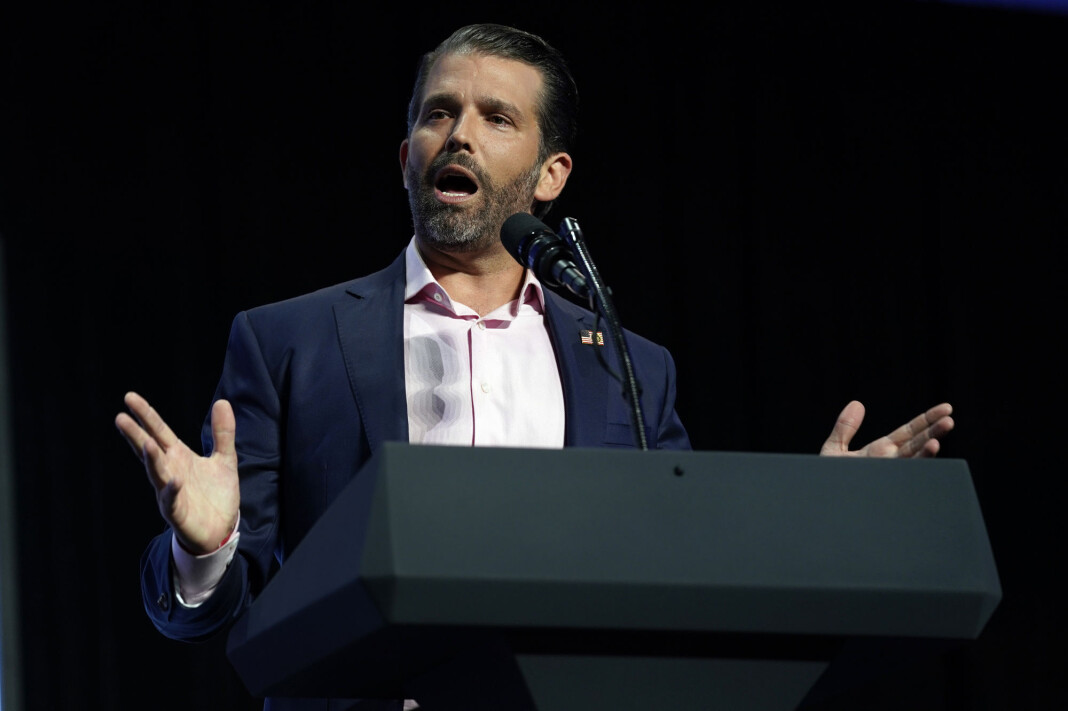 Donald Trump junior under en tale han holdt i Phoenix i juni. Donald Trump junior under en tale han holdt i Phoenix i juni.