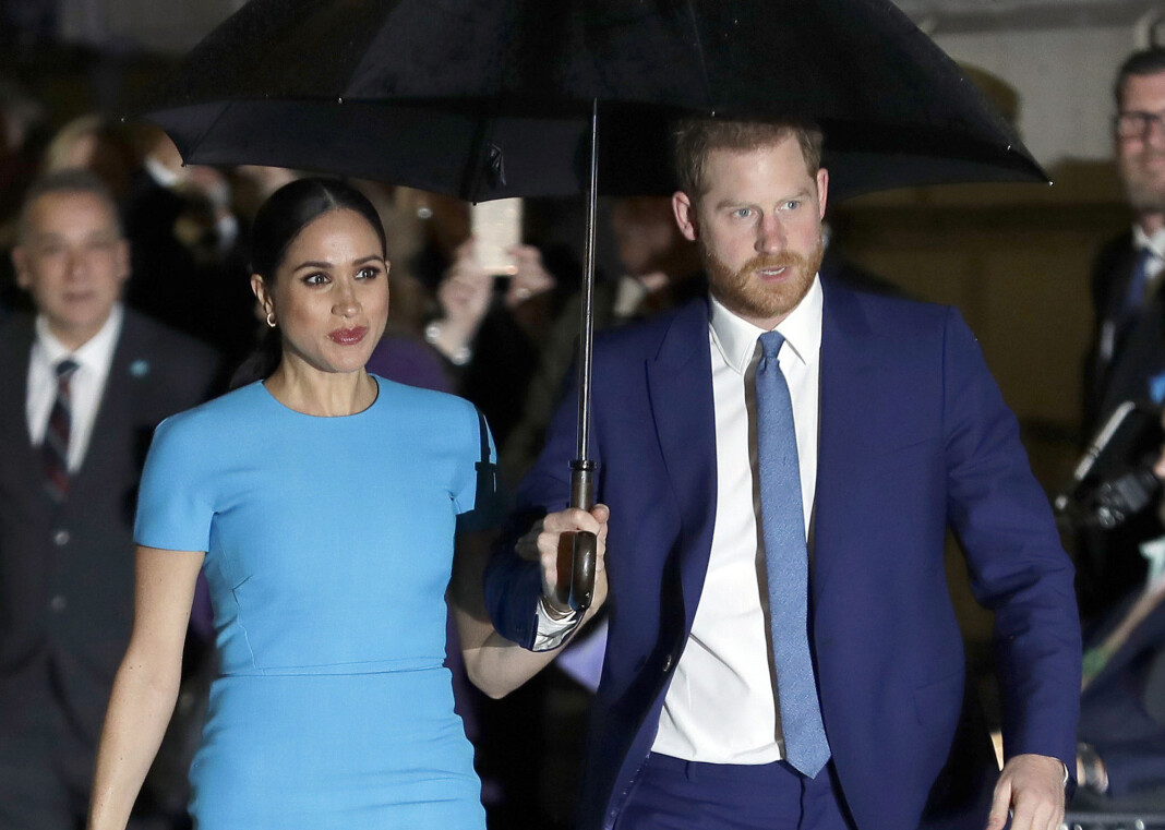 Hertugen og hertuginnen av Sussex prins Harry og Meghan. Bildet er fra mars 2020 i London. Hertugen og hertuginnen av Sussex prins Harry og Meghan. Bildet er fra mars 2020 i London.