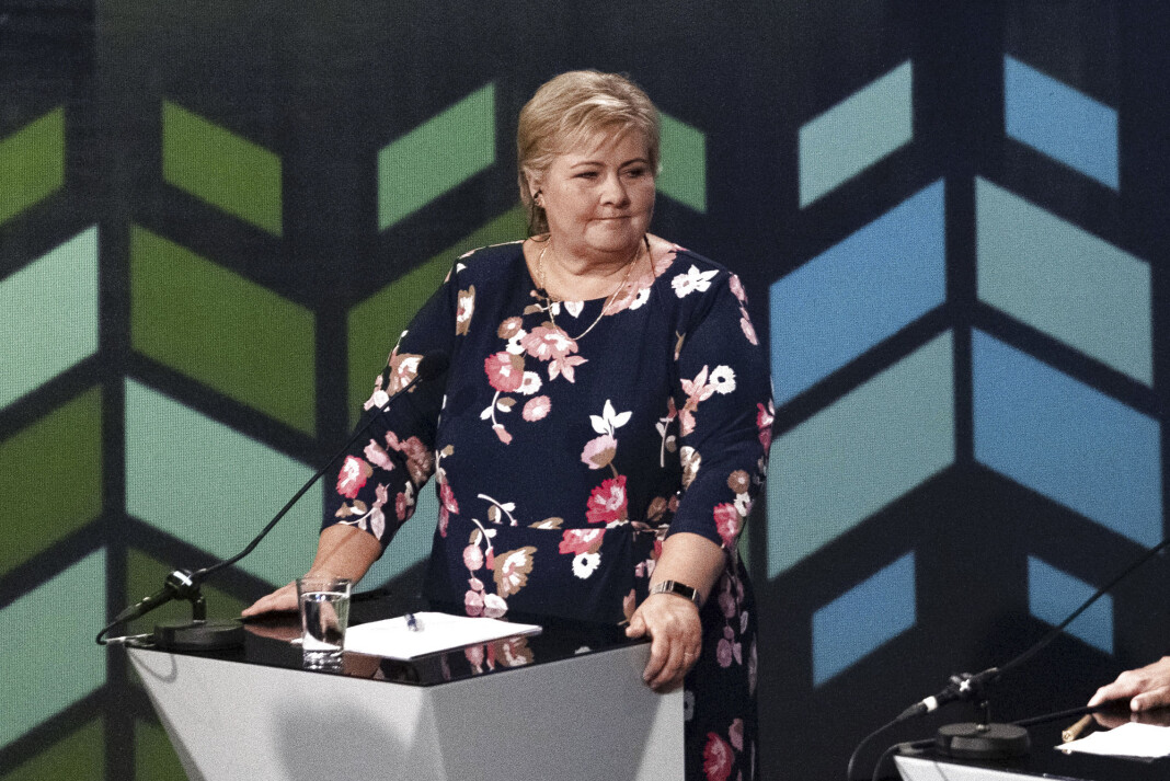 Statsminister Erna Solberg (H) topper lista over mest omtalte personer i norsk presse hittil i 2020. Statsminister Erna Solberg (H) topper lista over mest omtalte personer i norsk presse hittil i 2020.