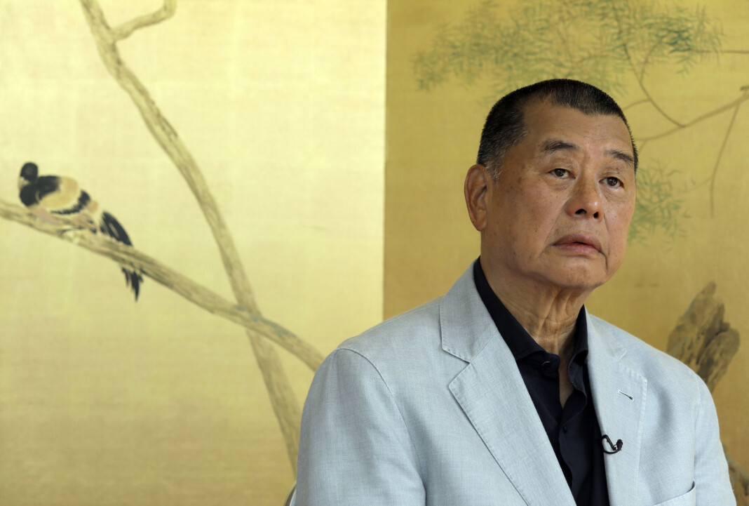 Medieeier Jimmy Lai ble pågrepet mandag 10. august og løslatt dagen etter mot kausjon. USAs president Donald Trump hyllet onsdag Lai og kalte ham en tapper mann. Medieeier Jimmy Lai ble pågrepet mandag 10. august og løslatt dagen etter mot kausjon. USAs president Donald Trump hyllet onsdag Lai og kalte ham en tapper mann.