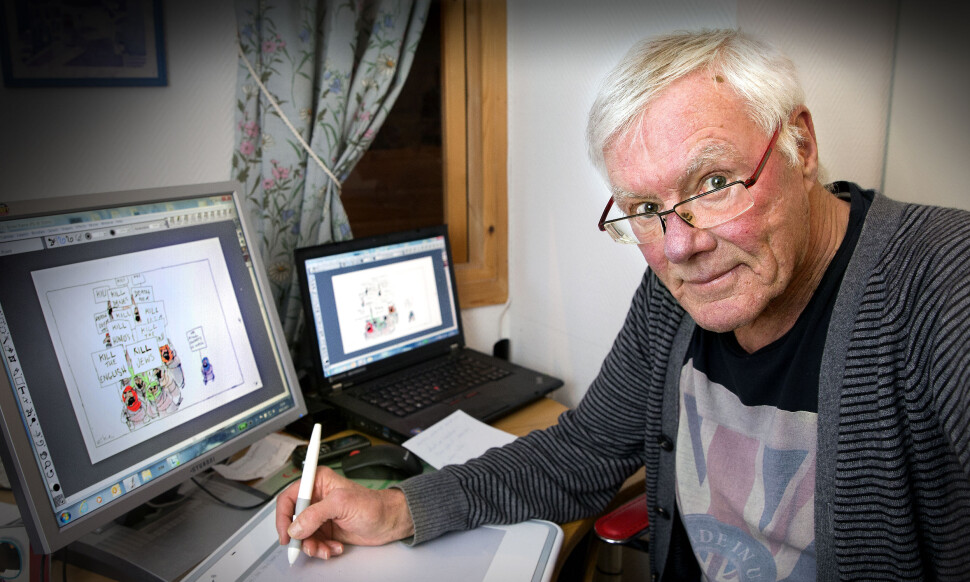 Mike (80) har vært tegner for Fædrelandsvennen siden 1975: – Samfunnet forandrer seg, men det er ikke jeg så villig til
