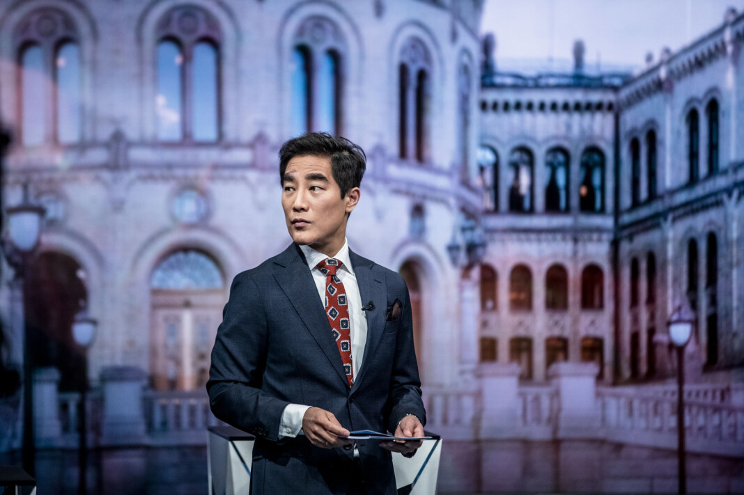 Programleder Fredrik Solvang holdt debatt om og med SIAN på NRK torsdag. Programleder Fredrik Solvang holdt debatt om og med SIAN på NRK torsdag.
