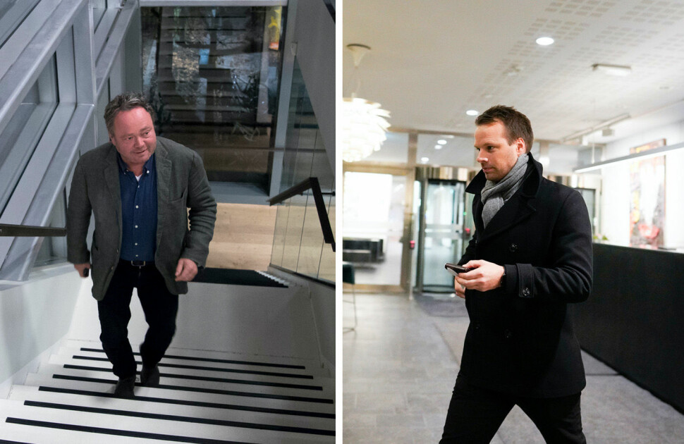 Stortingspolitiker Jon Helgheim (til høyre) kommer jevnlig med kritikk av TV 2-journalist Fredrik Græsvik på Twitter. Nå har sistnevnte tatt en «twitterpause».