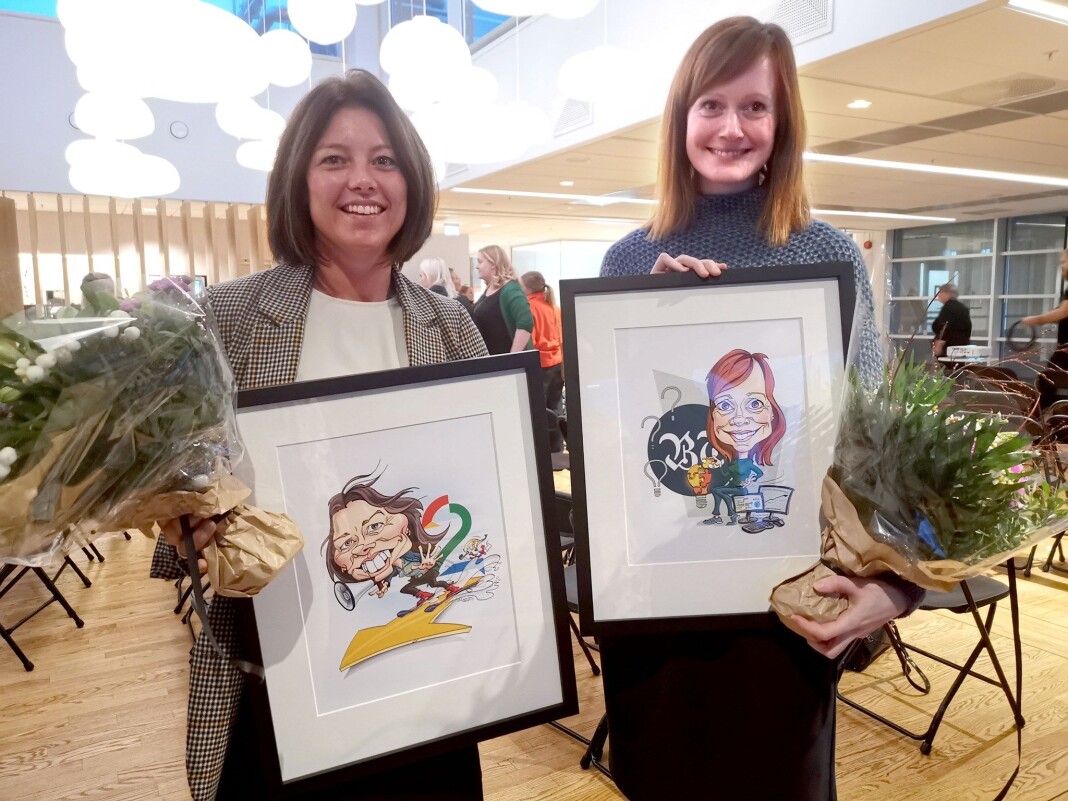 Årets vinnere i 2019: Fra venstre Sarah C. J. Willand fra TV 2 og Grethe Wiig Samdal fra Bergens Tidende. Årets vinnere i 2019: Fra venstre Sarah C. J. Willand fra TV 2 og Grethe Wiig Samdal fra Bergens Tidende.