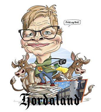 Karikatur av prisvinner Sigrid Seim. Karikatur av prisvinner Sigrid Seim.