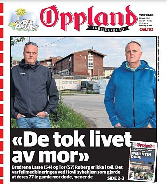 Oppland Arbeiderblad 11. juni i år. Faksimile Oppland Arbeiderblad 11. juni i år. Faksimile