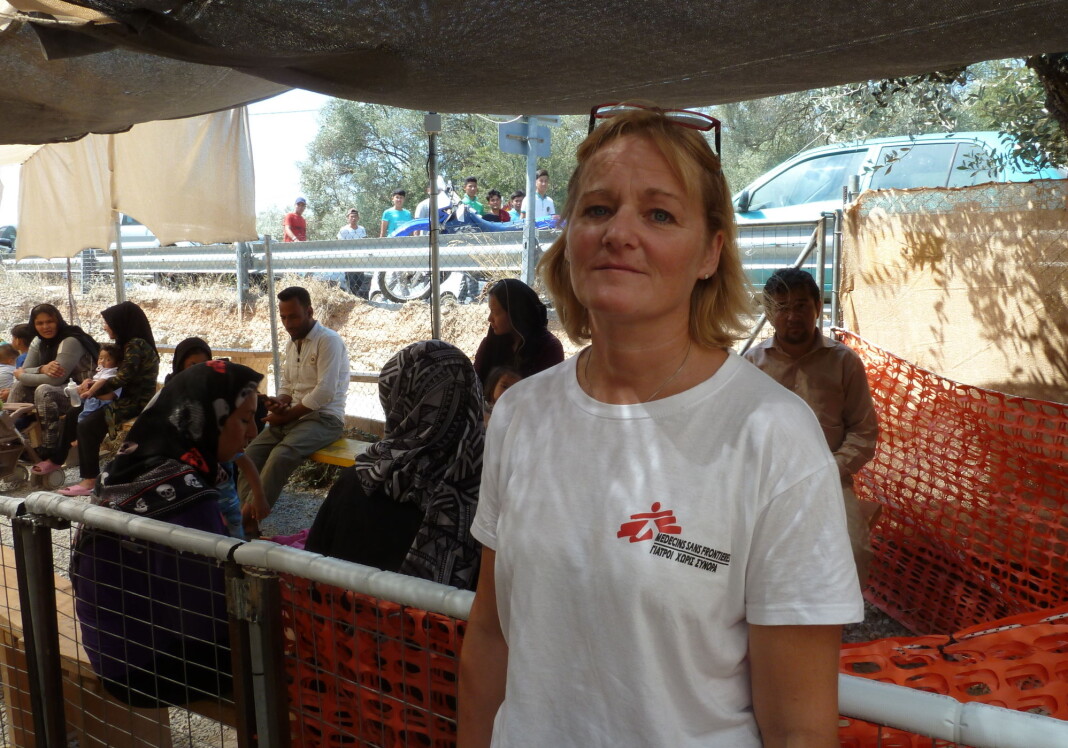 Barnepsykolog Katrin Glatz Brubakk har jobbet i Moria-leiren åtte ganger på fem år, blant annet gjennom Leger uten grenser. Dette bildet er fra 2019. Barnepsykolog Katrin Glatz Brubakk har jobbet i Moria-leiren åtte ganger på fem år, blant annet gjennom Leger uten grenser. Dette bildet er fra 2019.