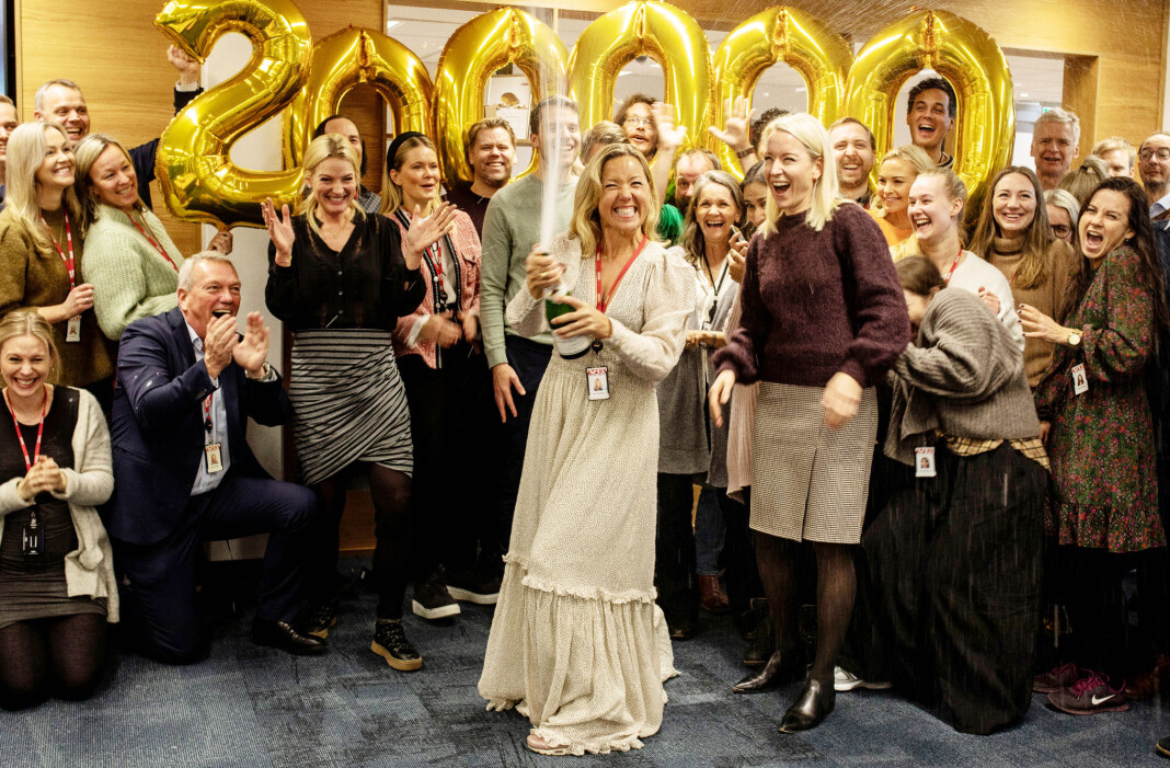 I dag presenterte MBL de ferske opplags- og lesertallene. VG har også i år god grunn til å feire. Bildet er fra da VG+ passerte 200.000 abonnenter. De offisielle opplaget er nå over 210.000. I dag presenterte MBL de ferske opplags- og lesertallene. VG har også i år god grunn til å feire. Bildet er fra da VG+ passerte 200.000 abonnenter. De offisielle opplaget er nå over 210.000.