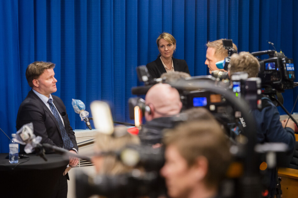 «Verken Helsedirektoratet eller Helse- og omsorgsdepartementet har innhentet ekstra ressurser for å håndtere informasjonsbehovet», skriver Tron Strand, leder for POU. Bildet er fra koronapressekonferansene. «Verken Helsedirektoratet eller Helse- og omsorgsdepartementet har innhentet ekstra ressurser for å håndtere informasjonsbehovet», skriver Tron Strand, leder for POU. Bildet er fra koronapressekonferansene.