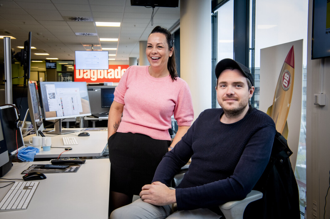 Tanja Wibe-Lund og Matias Ytterstad er to av fem digitale vaktsjefer i Dagbladet. Tanja Wibe-Lund og Matias Ytterstad er to av fem digitale vaktsjefer i Dagbladet.