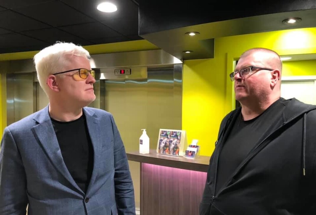 NJ-nestleder Dag Idar Tryggestad (t.v.) med forhandlingsleder og NRKJ-leder Rolf Johansen. NJ-nestleder Dag Idar Tryggestad (t.v.) med forhandlingsleder og NRKJ-leder Rolf Johansen.