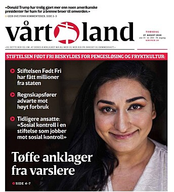 Vårt Land 27. august. Vårt Land 27. august.