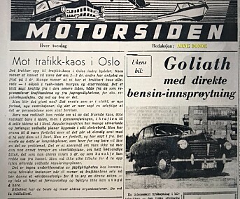 Faksimile av Arne Bondes bilspalte. Bildet er hentet fra Ulrik Eriksens Twitter-feed. Faksimile av Arne Bondes bilspalte. Bildet er hentet fra Ulrik Eriksens Twitter-feed.