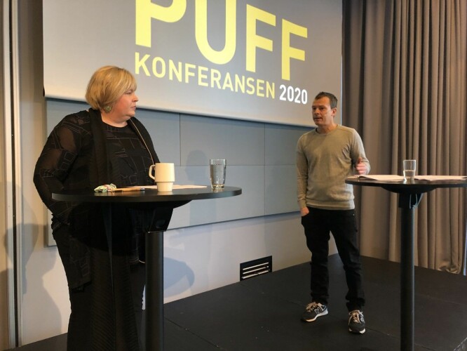 Elin Floberghagen og Håvard Melnæs møtte til diskusjon, men ble ikke enige.