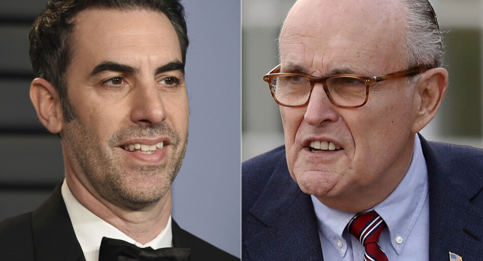 Giuliani lurt til hotellrom av falsk kvinnelig journalist i ny Borat-film