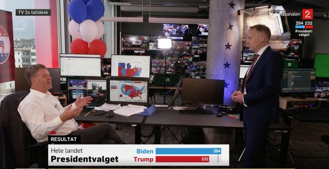 TV 2s tallknuser Terje Sørensen er ikke i tvil: Joe Biden blir ifølge ham USAs neste president. TV 2s tallknuser Terje Sørensen er ikke i tvil: Joe Biden blir ifølge ham USAs neste president.