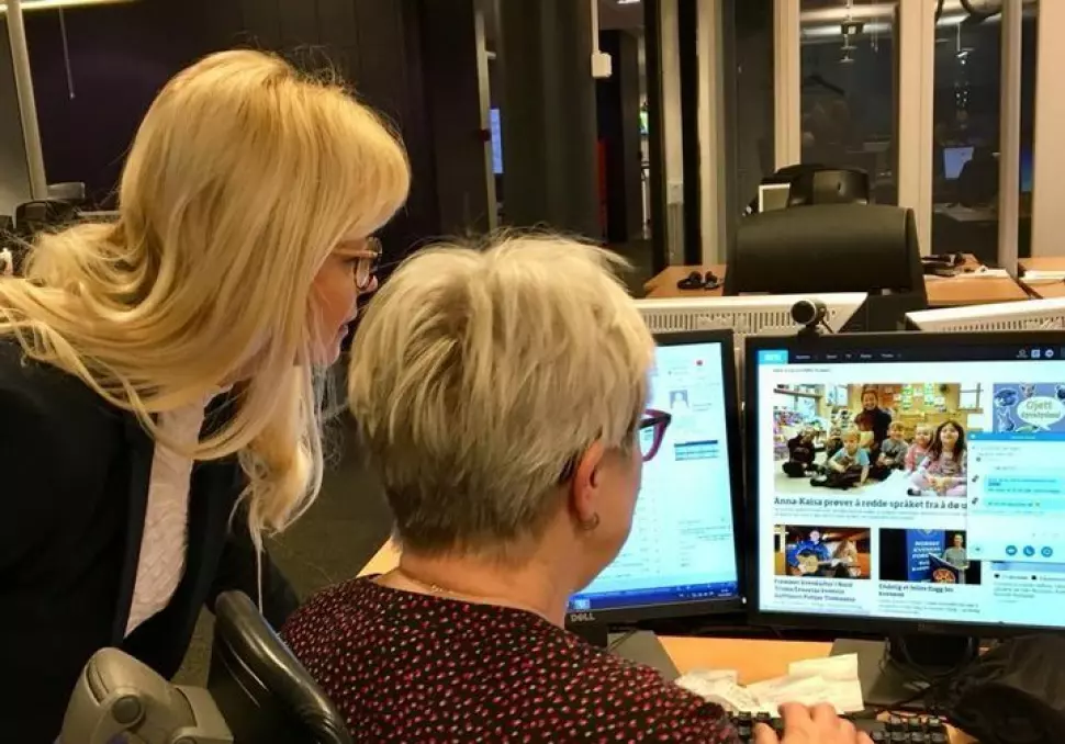 NRK ønsker å styrke tilbudet for den kvenske minoriteten i Norge. Laila Lanes og Anne Mari Rahkonen Berg utgjør i dag redaksjonen.