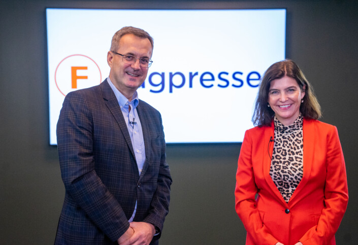 Fagpressens Per Brikt Olsen og juryleder Kjersti Løken Stavrum åpnet og avsluttet dagens prisutdeling - som ble filmet i studio hos NTB. Fagpressens Per Brikt Olsen og juryleder Kjersti Løken Stavrum åpnet og avsluttet dagens prisutdeling - som ble filmet i studio hos NTB.