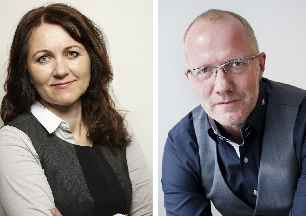 Reidun K. Nybø og Arne Jensen fra Norsk Redaktørforening. Reidun K. Nybø og Arne Jensen fra Norsk Redaktørforening.