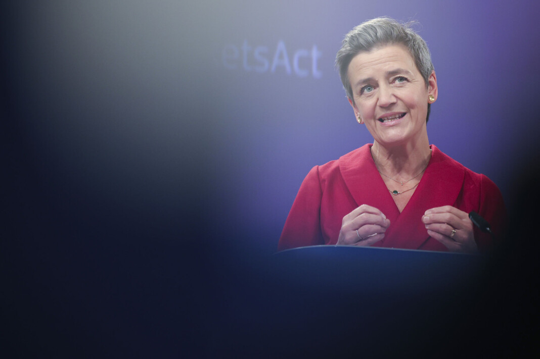 Konkurransekommissær og visepresident Margrethe Vestager presenterte tirsdag EU-kommisjonens nye forslag til lovregulering av IT-gigantene. Konkurransekommissær og visepresident Margrethe Vestager presenterte tirsdag EU-kommisjonens nye forslag til lovregulering av IT-gigantene.