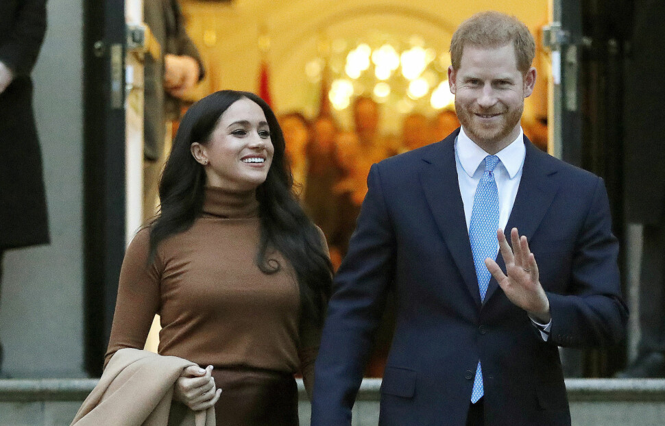 Prinsesse Meghan og prins Harry på et besøk i London torsdag.