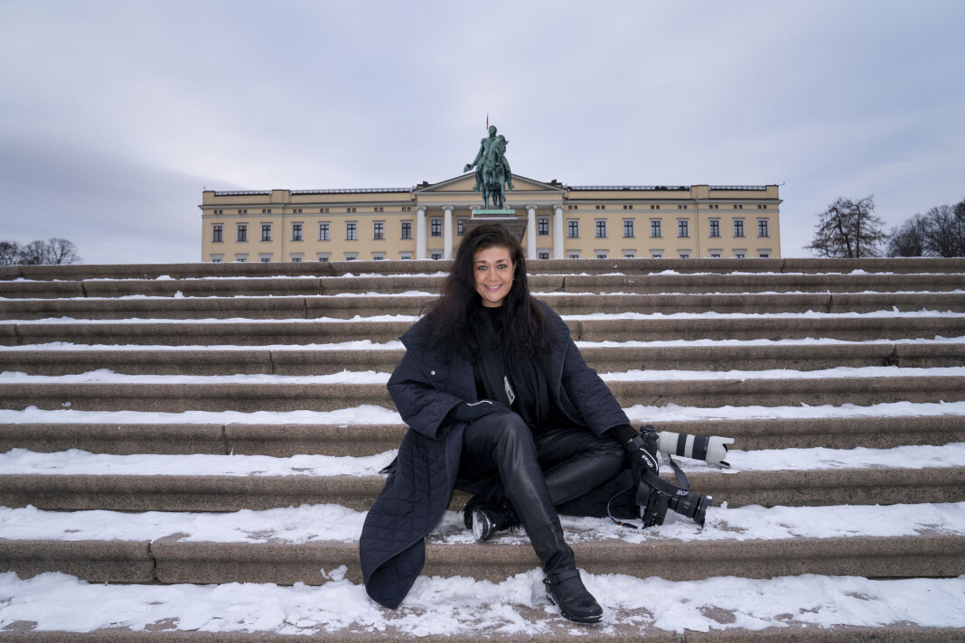 NTB-fotograf Lise Åserud foran Slottet i Oslo. NTB-fotograf Lise Åserud foran Slottet i Oslo.