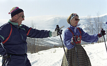 Den norske kongefamilien deltar i det tradisjonelle påskeskirennet på Sikkilsdalsseter påskeaften 1993 Den norske kongefamilien deltar i det tradisjonelle påskeskirennet på Sikkilsdalsseter påskeaften 1993