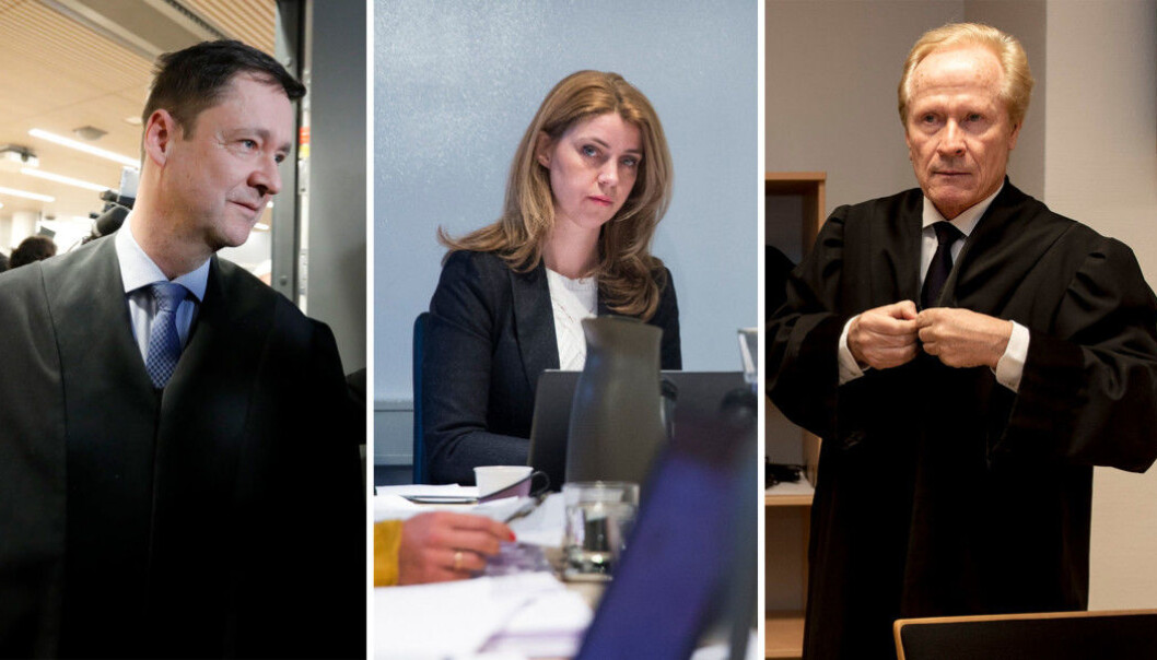 Advokat John Christian Elden, Dagbladet-redaktør Alexandra Beverfjord og advokat Per Danielsen. Advokat John Christian Elden, Dagbladet-redaktør Alexandra Beverfjord og advokat Per Danielsen.