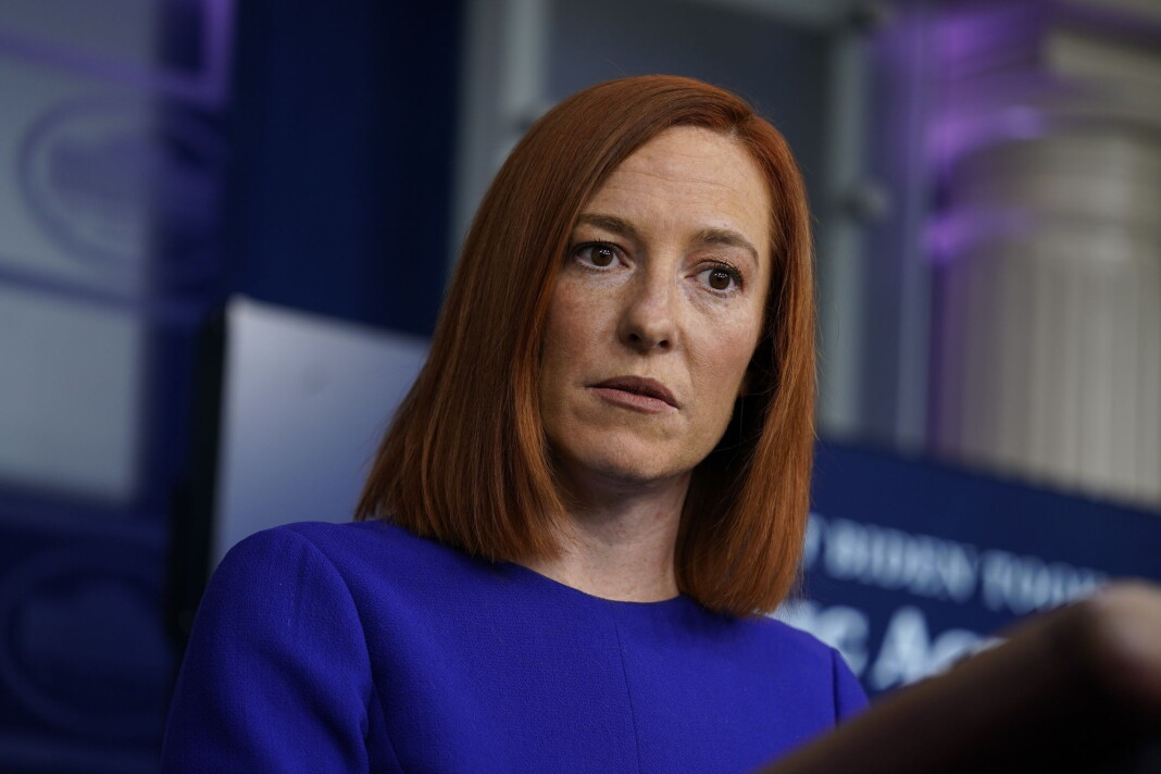 Pressetalskvinne Jen Psaki under sin første pressekonferanse i Det hvite hus, få timer etter at Joe Biden ble innsatt som USAs nye president. Pressetalskvinne Jen Psaki under sin første pressekonferanse i Det hvite hus, få timer etter at Joe Biden ble innsatt som USAs nye president.